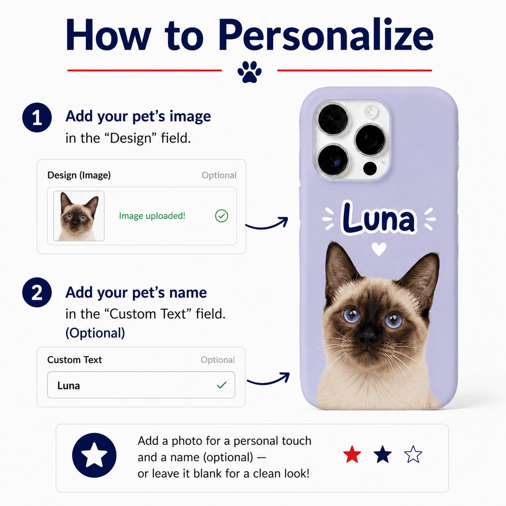 Pawcase | Custom Pet Photo Phone Case, Personalized Dog Cat iPhone Samsung Cover custom personalized gift - AURIA CUSTOM PRINTS