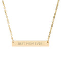Personalized Engraved Bar Necklace | Custom Message Pendant custom personalized gift - AURIA CUSTOM PRINTS