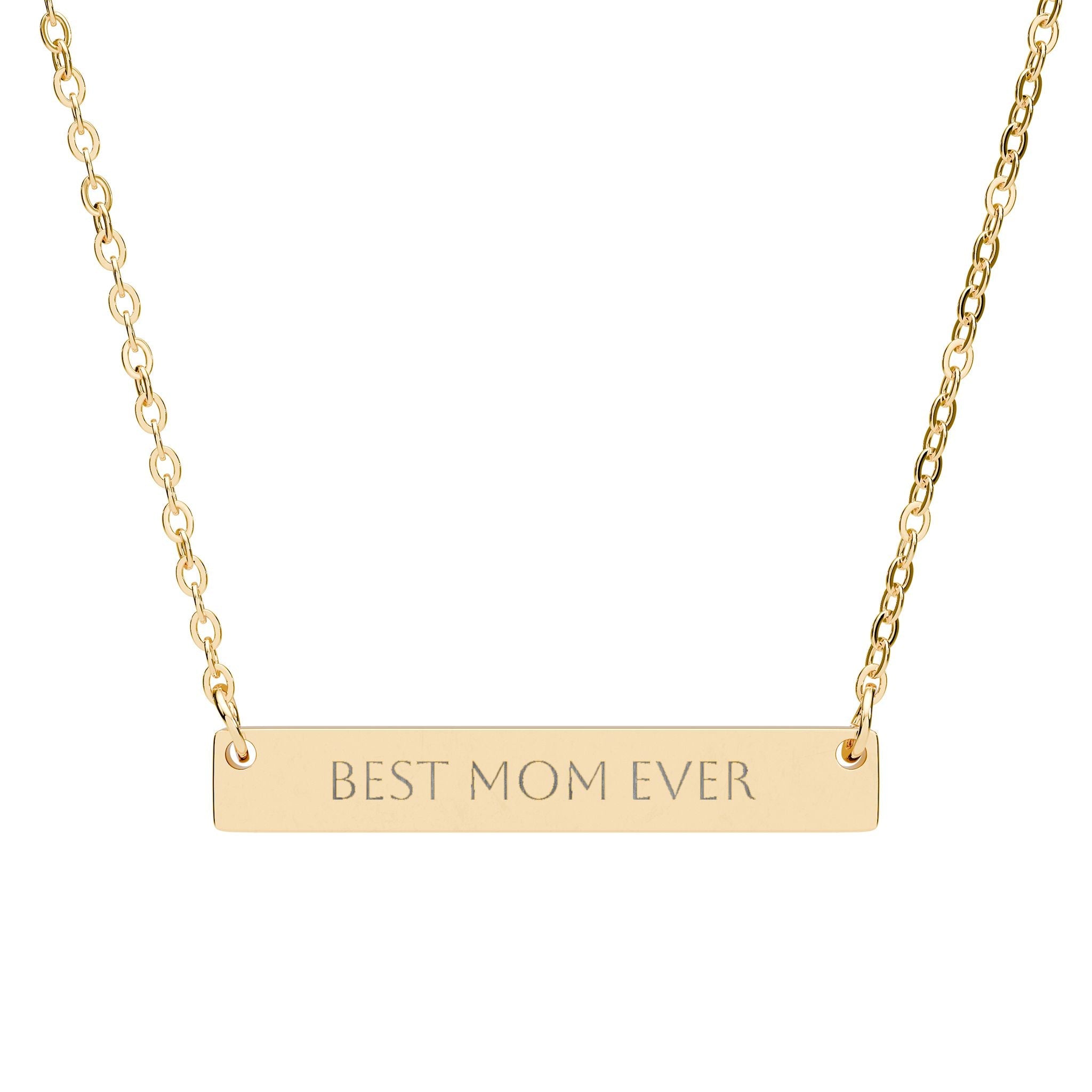 Personalized Engraved Bar Necklace | Custom Message Pendant custom personalized gift - AURIA CUSTOM PRINTS