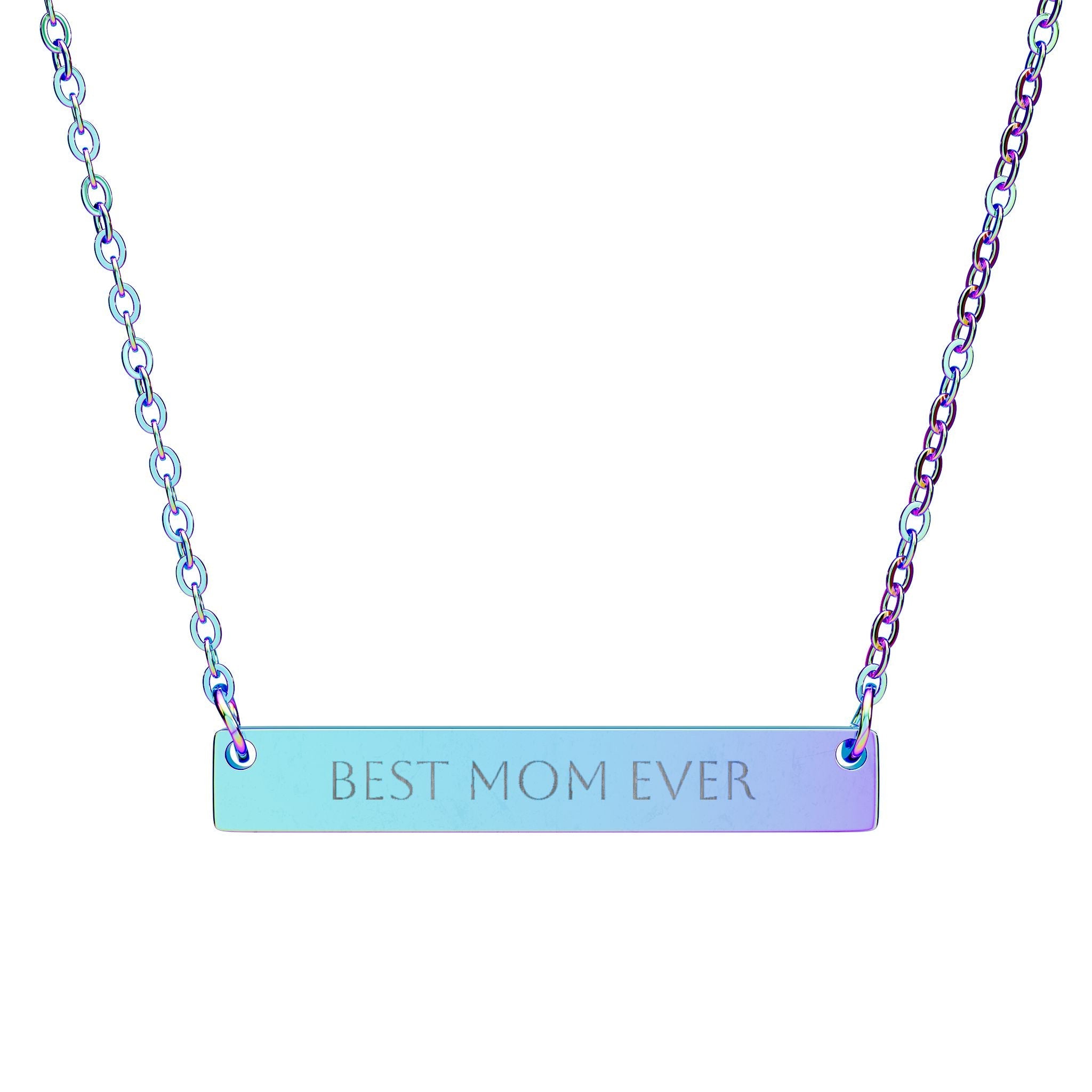 Personalized Engraved Bar Necklace | Custom Message Pendant custom personalized gift - AURIA CUSTOM PRINTS