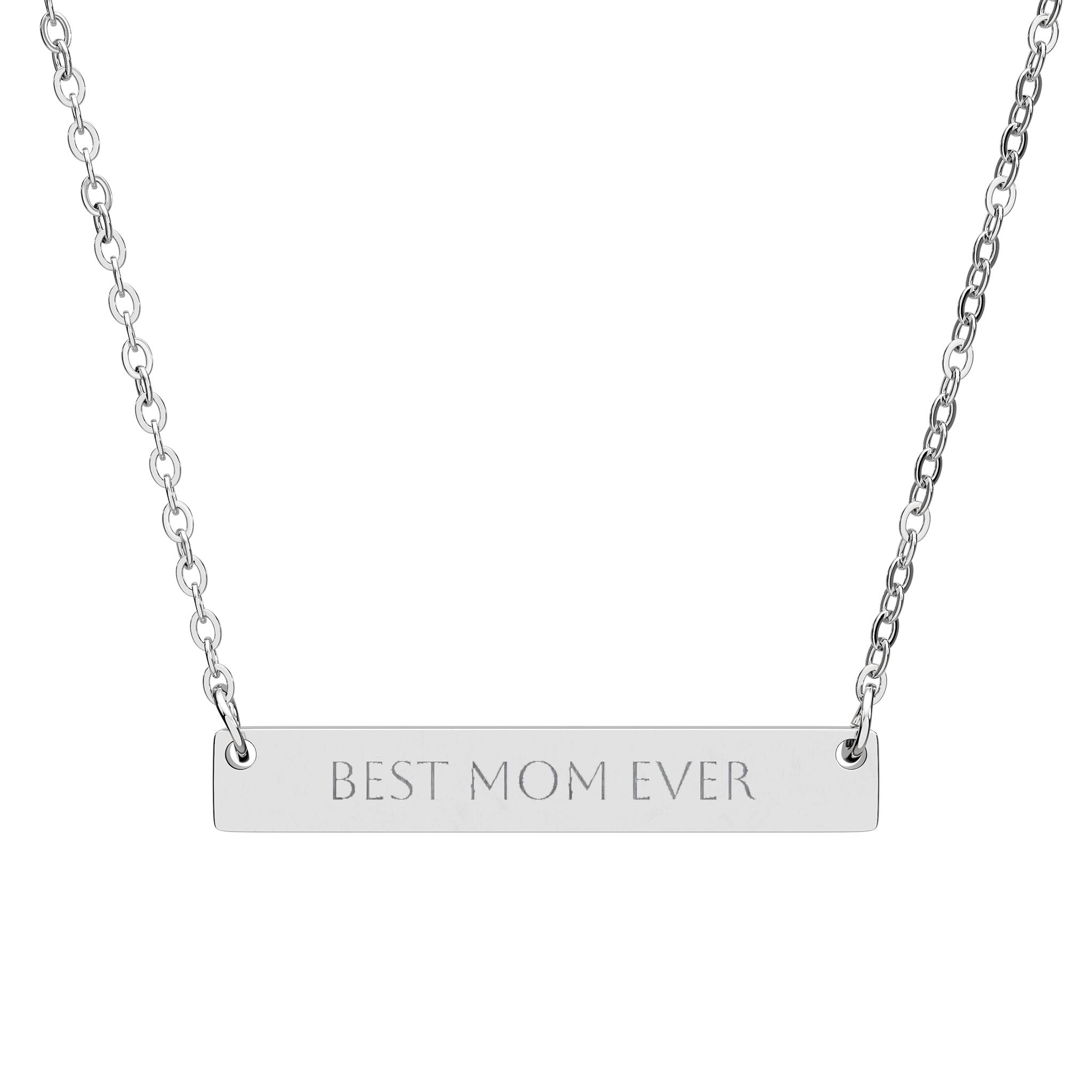 Personalized Engraved Bar Necklace | Custom Message Pendant custom personalized gift - AURIA CUSTOM PRINTS