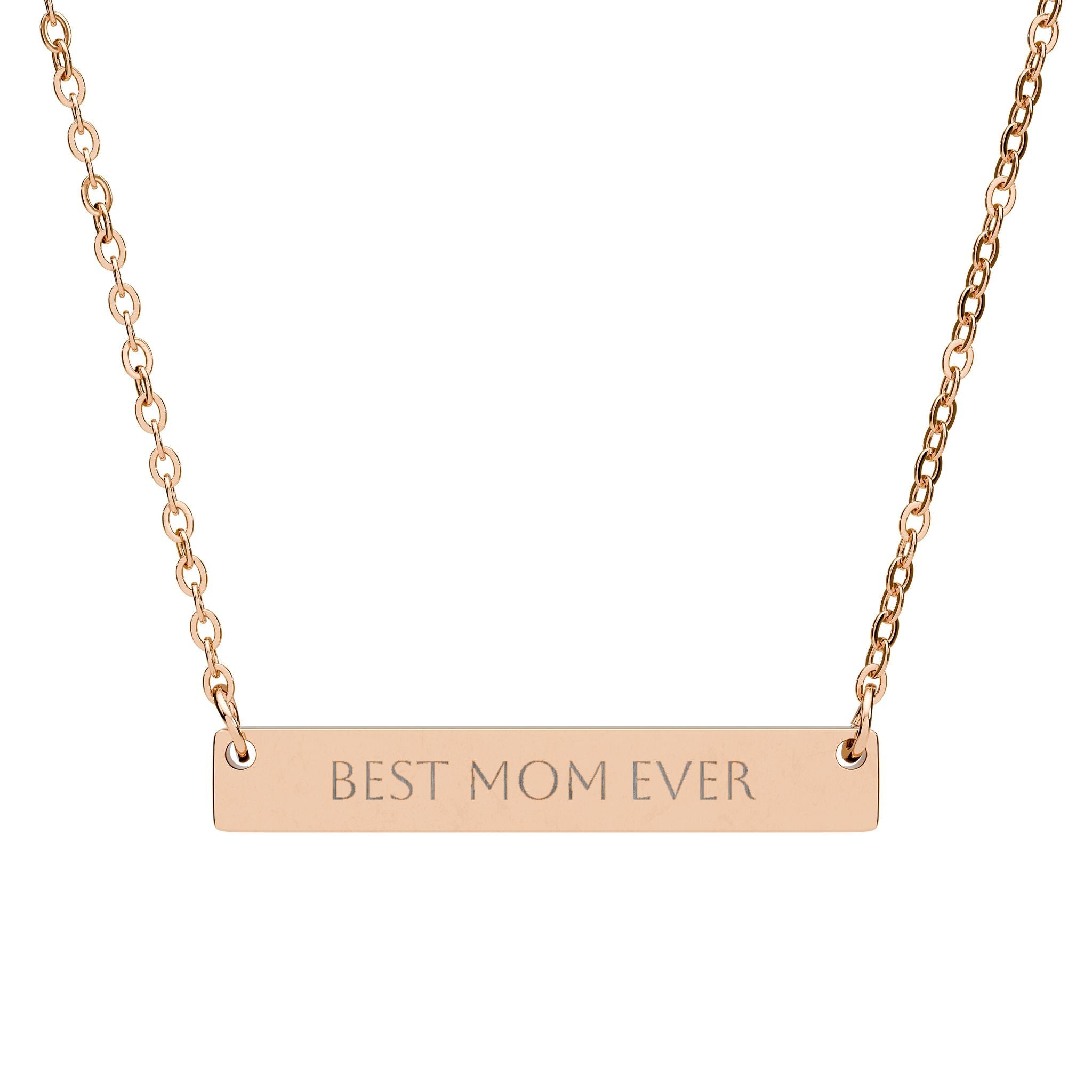 Personalized Engraved Bar Necklace | Custom Message Pendant custom personalized gift - AURIA CUSTOM PRINTS