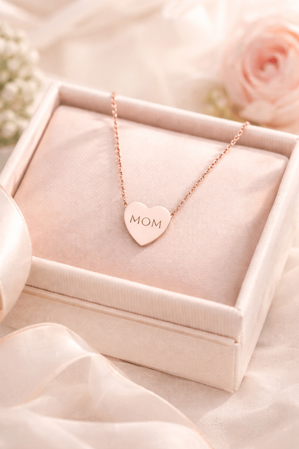 Personalized Engraved Heart Necklace | Custom Text Pendant custom personalized gift - AURIA CUSTOM PRINTS