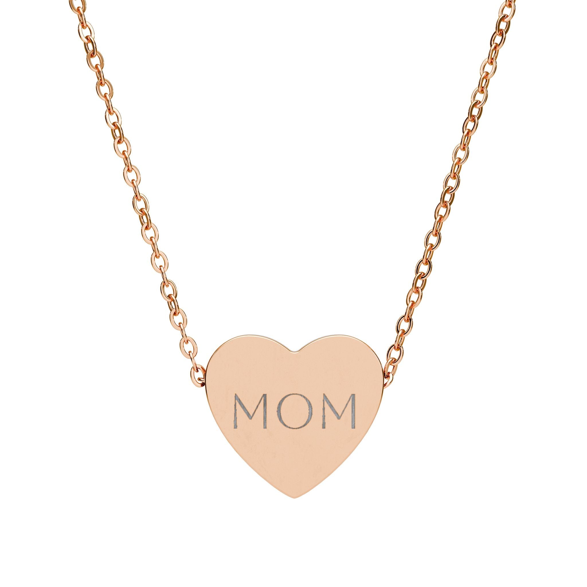 Personalized Engraved Heart Necklace | Custom Text Pendant custom personalized gift - AURIA CUSTOM PRINTS