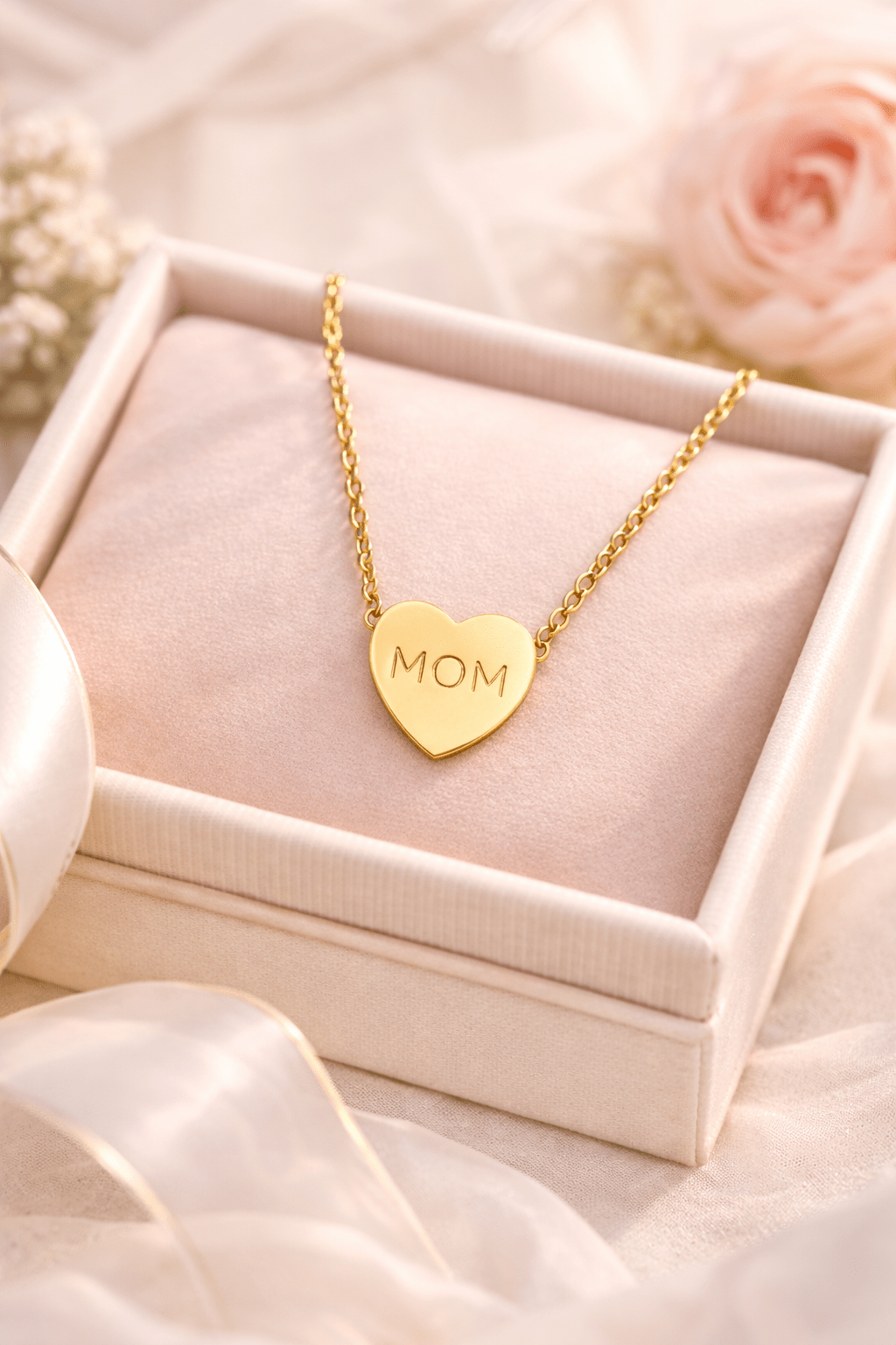 Personalized Engraved Heart Necklace | Custom Text Pendant custom personalized gift - AURIA CUSTOM PRINTS