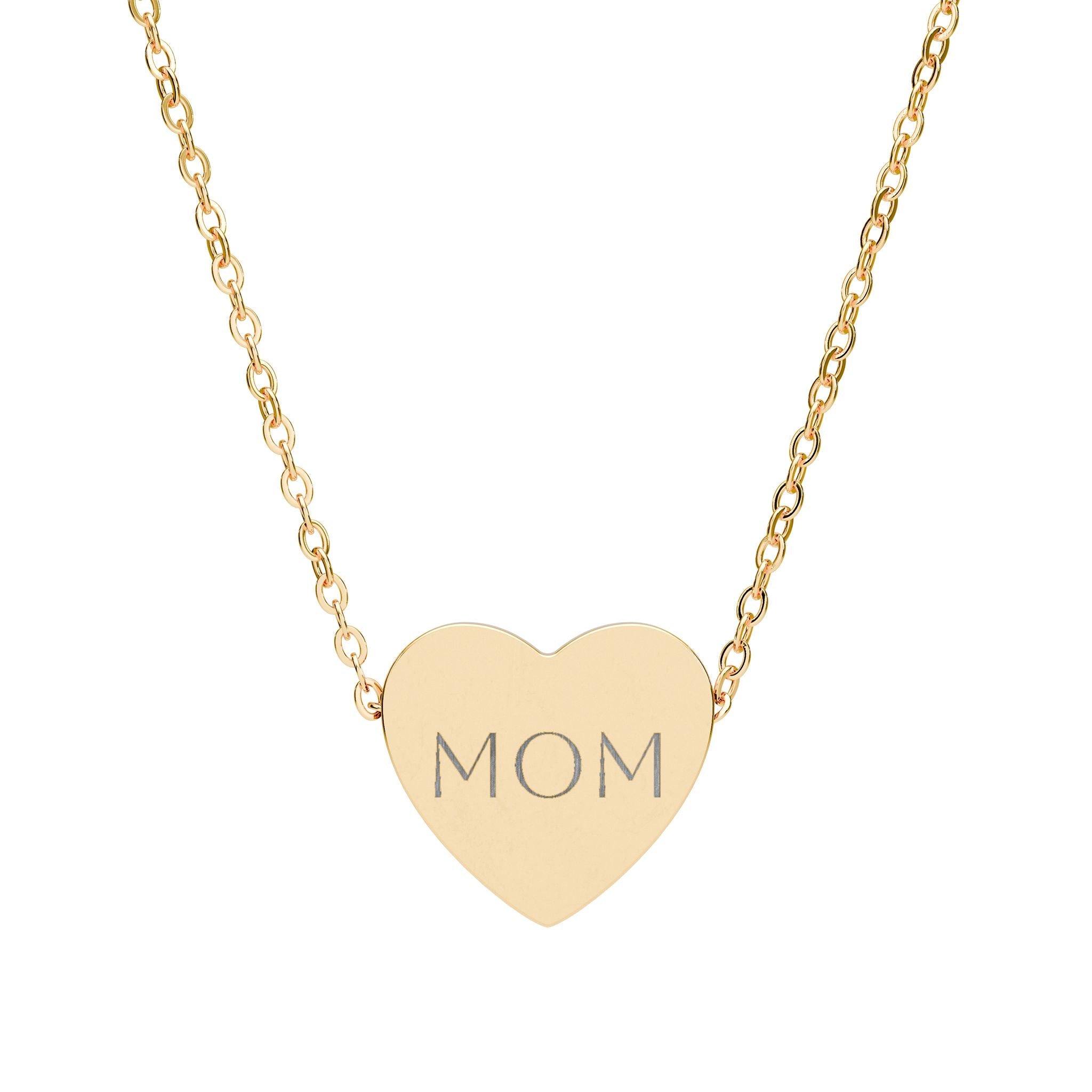 Personalized Engraved Heart Necklace | Custom Text Pendant custom personalized gift - AURIA CUSTOM PRINTS