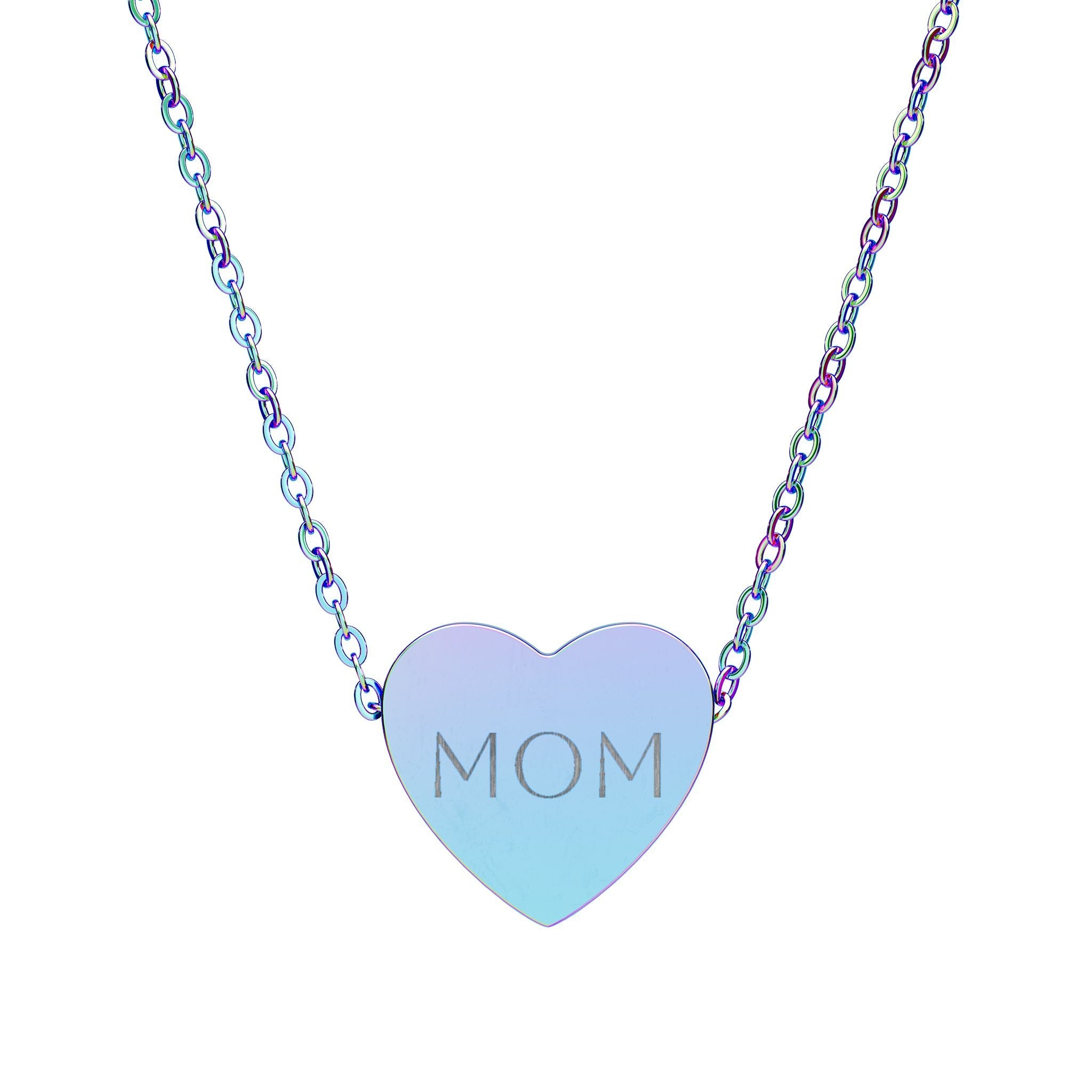 Personalized Engraved Heart Necklace | Custom Text Pendant custom personalized gift - AURIA CUSTOM PRINTS