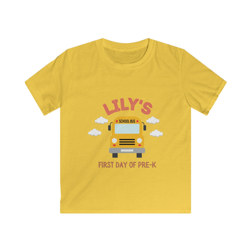 Personalized First Day of Pre-K Shirt – Custom Name School Bus Tee custom personalized gift - AURIA CUSTOM PRINTS