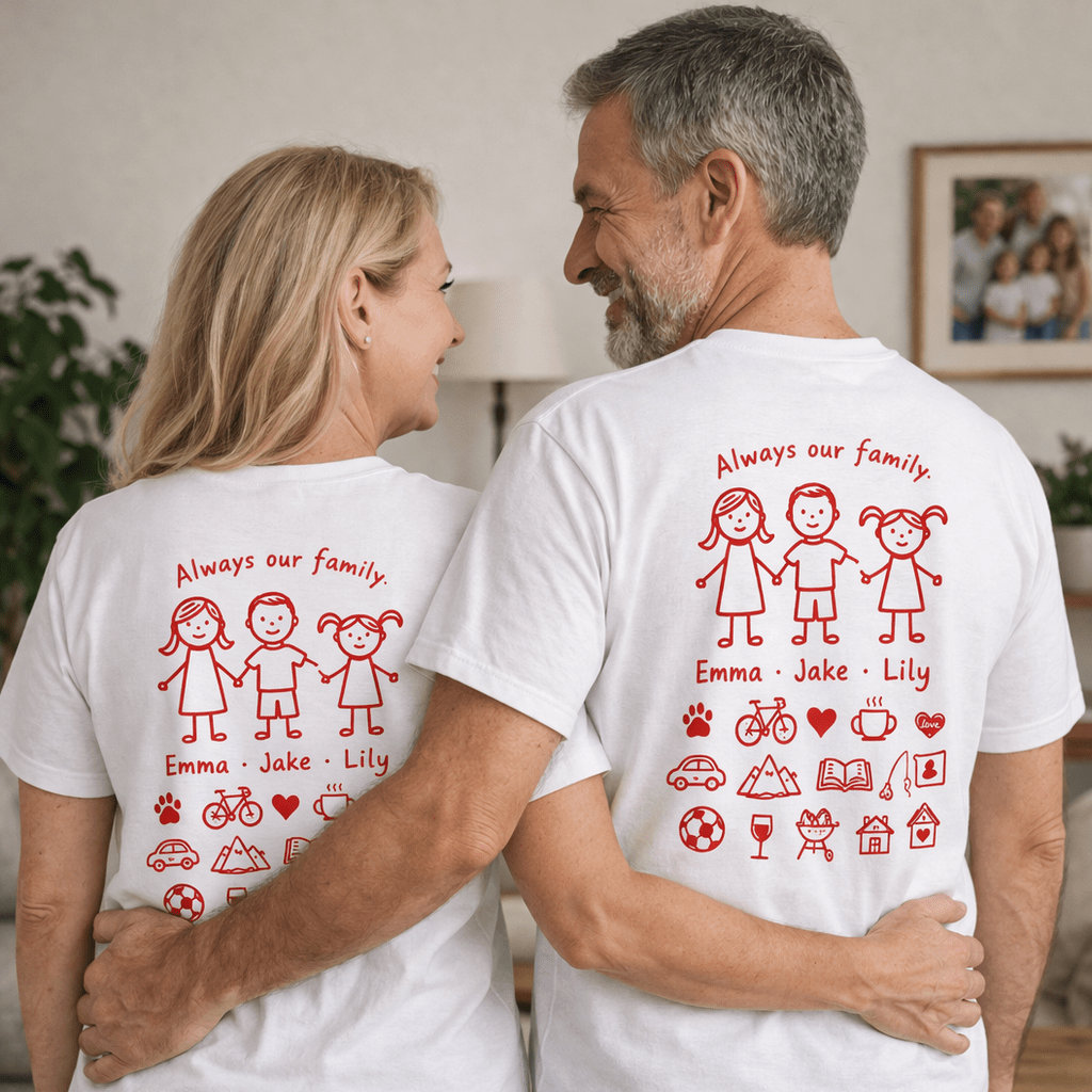 Personalized Identity T-Shirt for Mom or Dad | Custom Family Story Shirt custom personalized gift - AURIA CUSTOM PRINTS