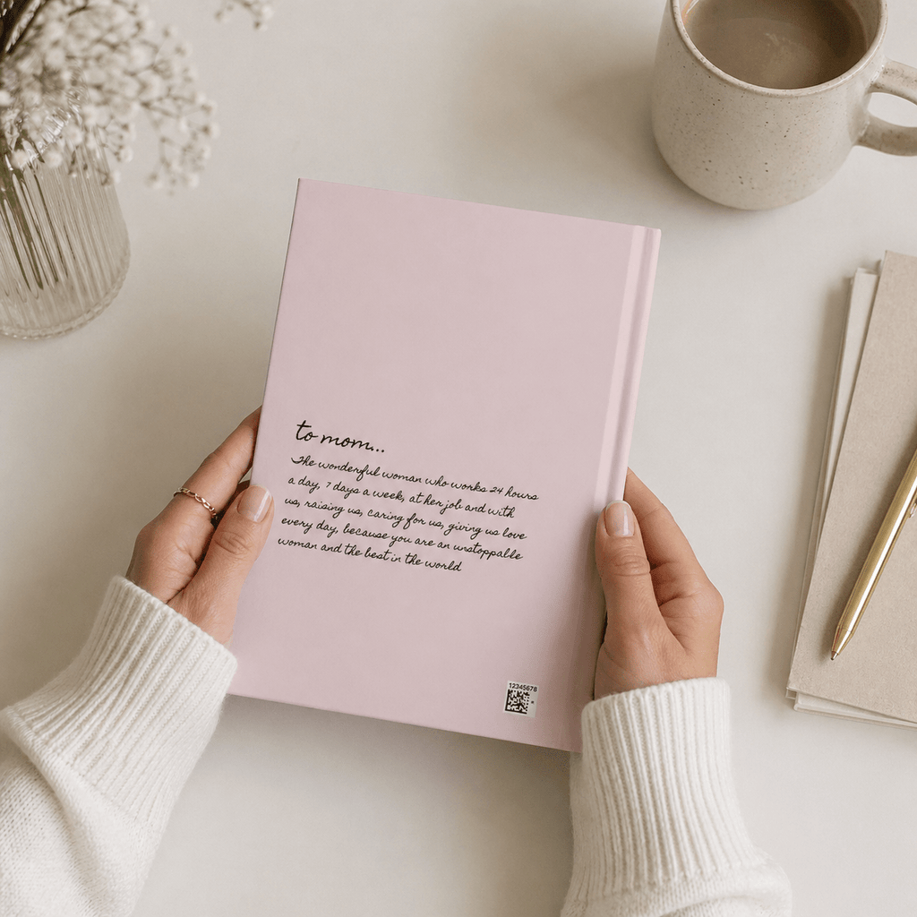 Personalized Mom Notebook | Custom Pink Journal with Name & Message, Mom Gift Notebook custom personalized gift - AURIA CUSTOM PRINTS