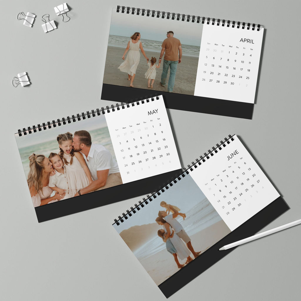 Personalized Photo Desk Calendar 2026 | Custom Monthly Picture Calendar Gift custom personalized gift - AURIA CUSTOM PRINTS