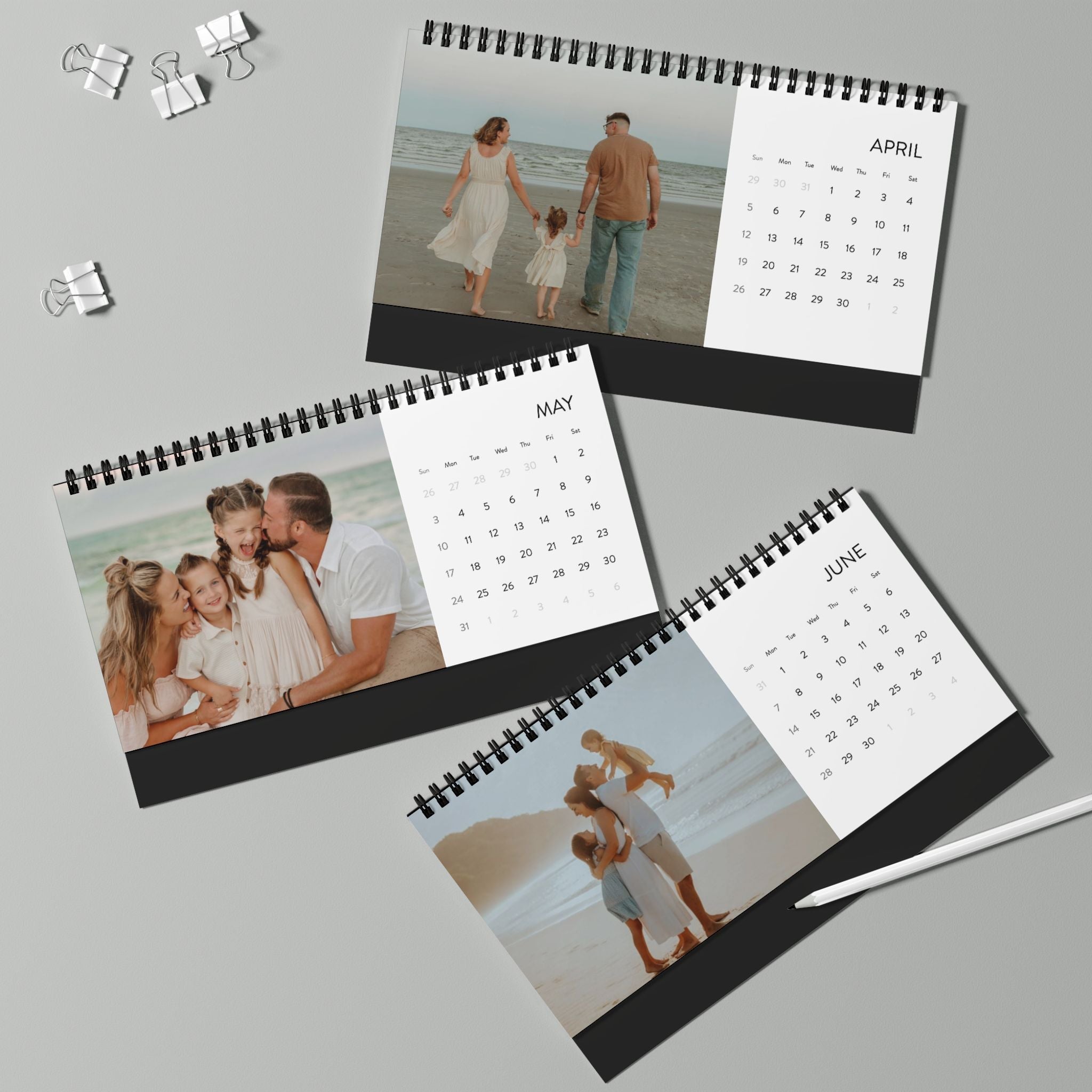 Personalized Photo Desk Calendar 2026 | Custom Monthly Picture Calendar Gift custom personalized gift - AURIA CUSTOM PRINTS