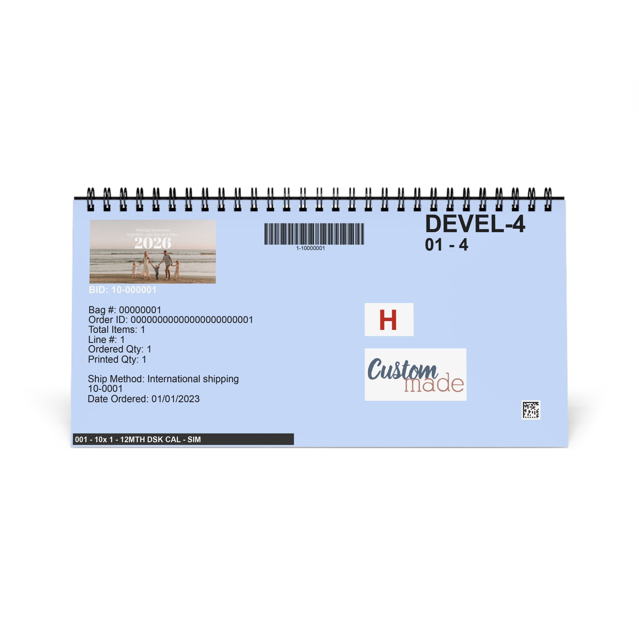 Personalized Photo Desk Calendar 2026 | Custom Monthly Picture Calendar Gift custom personalized gift - AURIA CUSTOM PRINTS