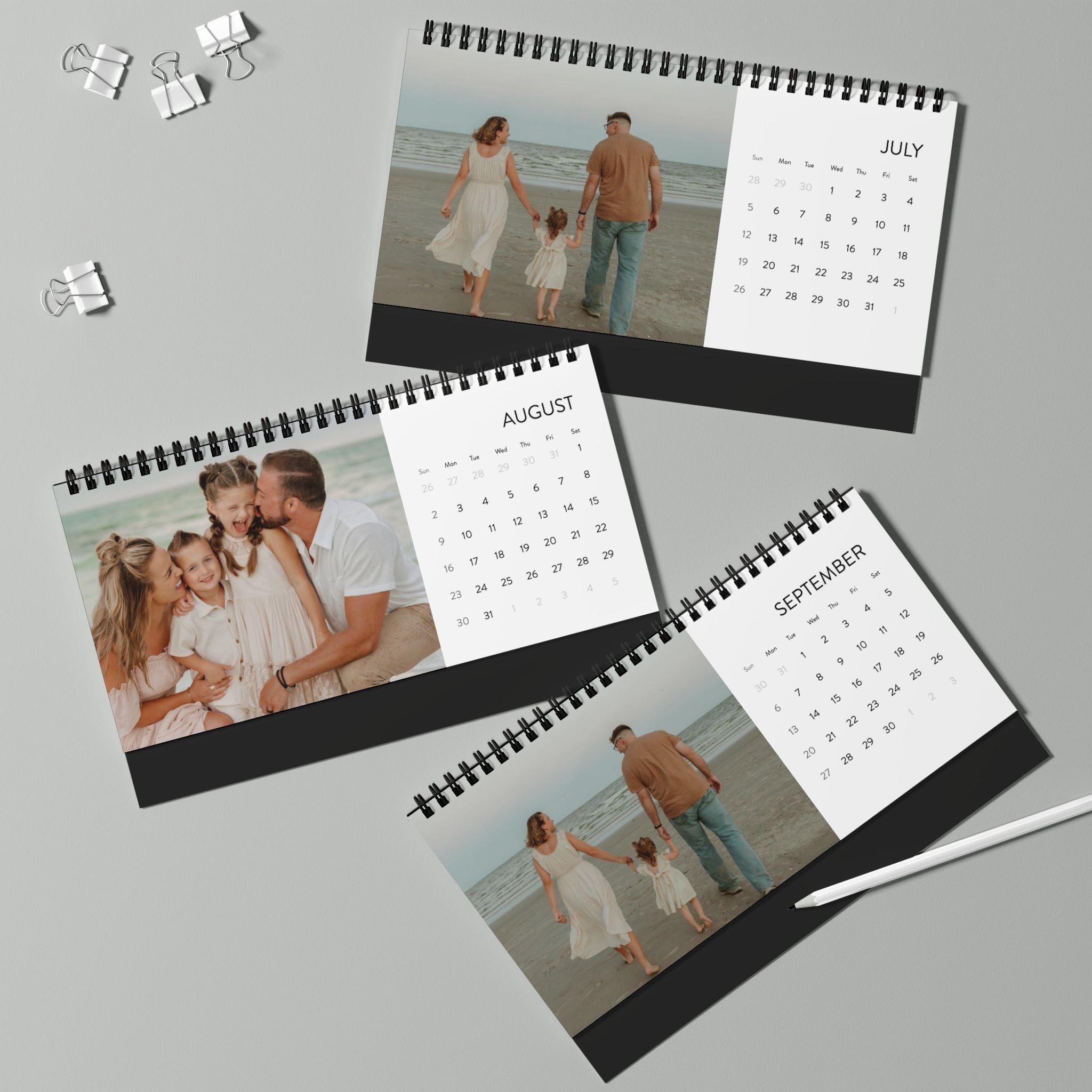 Personalized Photo Desk Calendar 2026 | Custom Monthly Picture Calendar Gift custom personalized gift - AURIA CUSTOM PRINTS