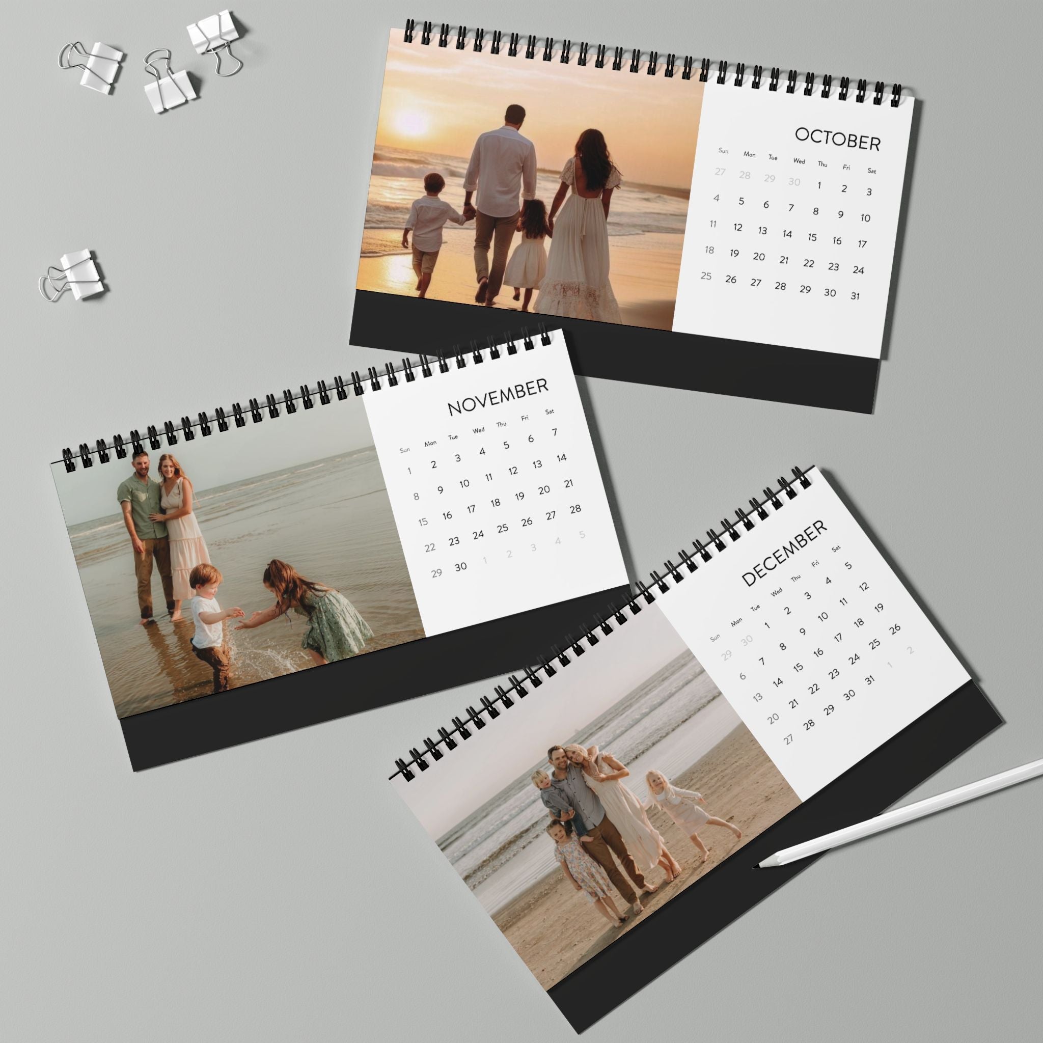 Personalized Photo Desk Calendar 2026 | Custom Monthly Picture Calendar Gift custom personalized gift - AURIA CUSTOM PRINTS