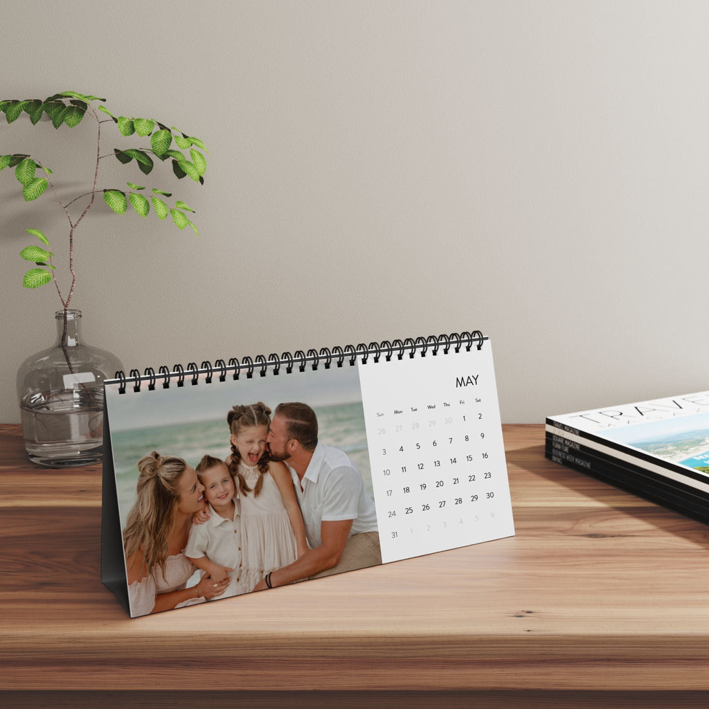 Personalized Photo Desk Calendar 2026 | Custom Monthly Picture Calendar Gift custom personalized gift - AURIA CUSTOM PRINTS