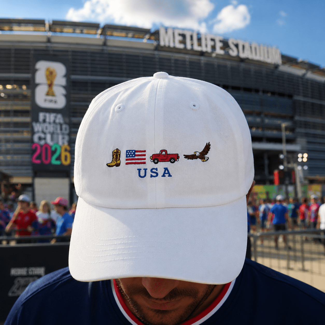 USA Embroidered Dad Hat | Patriotic American Baseball Cap | 4th of July Hat | Americana Style Cap custom personalized gift - AURIA CUSTOM PRINTS