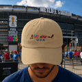 USA Embroidered Dad Hat | Patriotic American Baseball Cap | 4th of July Hat | Americana Style Cap custom personalized gift - AURIA CUSTOM PRINTS